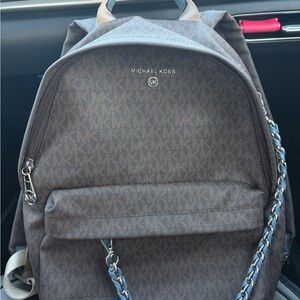 Michael Kors Monogram Brown Backpack